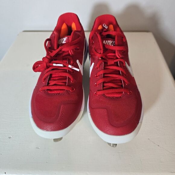 New Nike Alpha Huarache Elite 2 Low Red White Baseball Cleats Sz‎ 5.5 AJ6873 601 - Picture 2 of 9